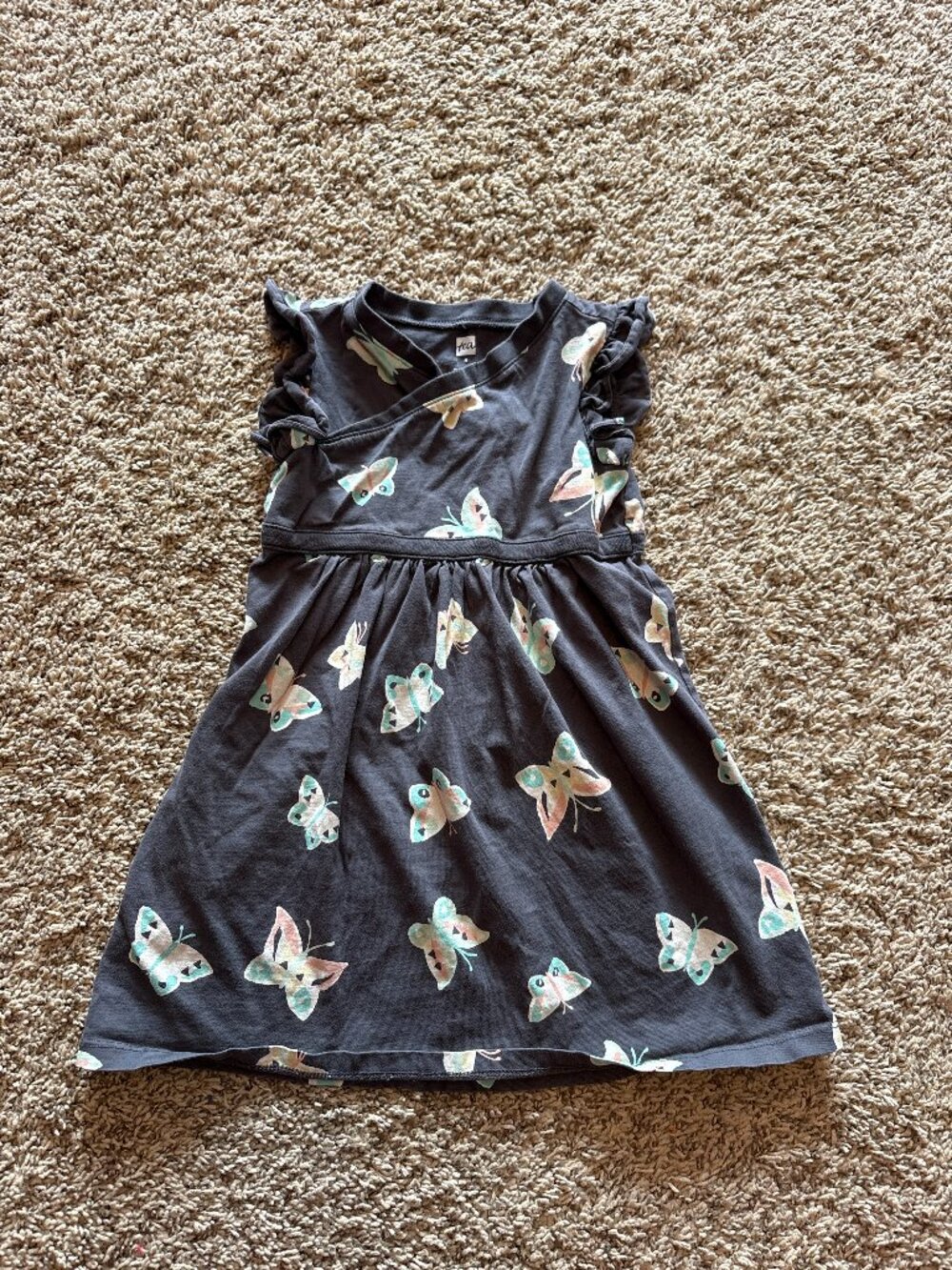 Tea Collection grey butterfly dress